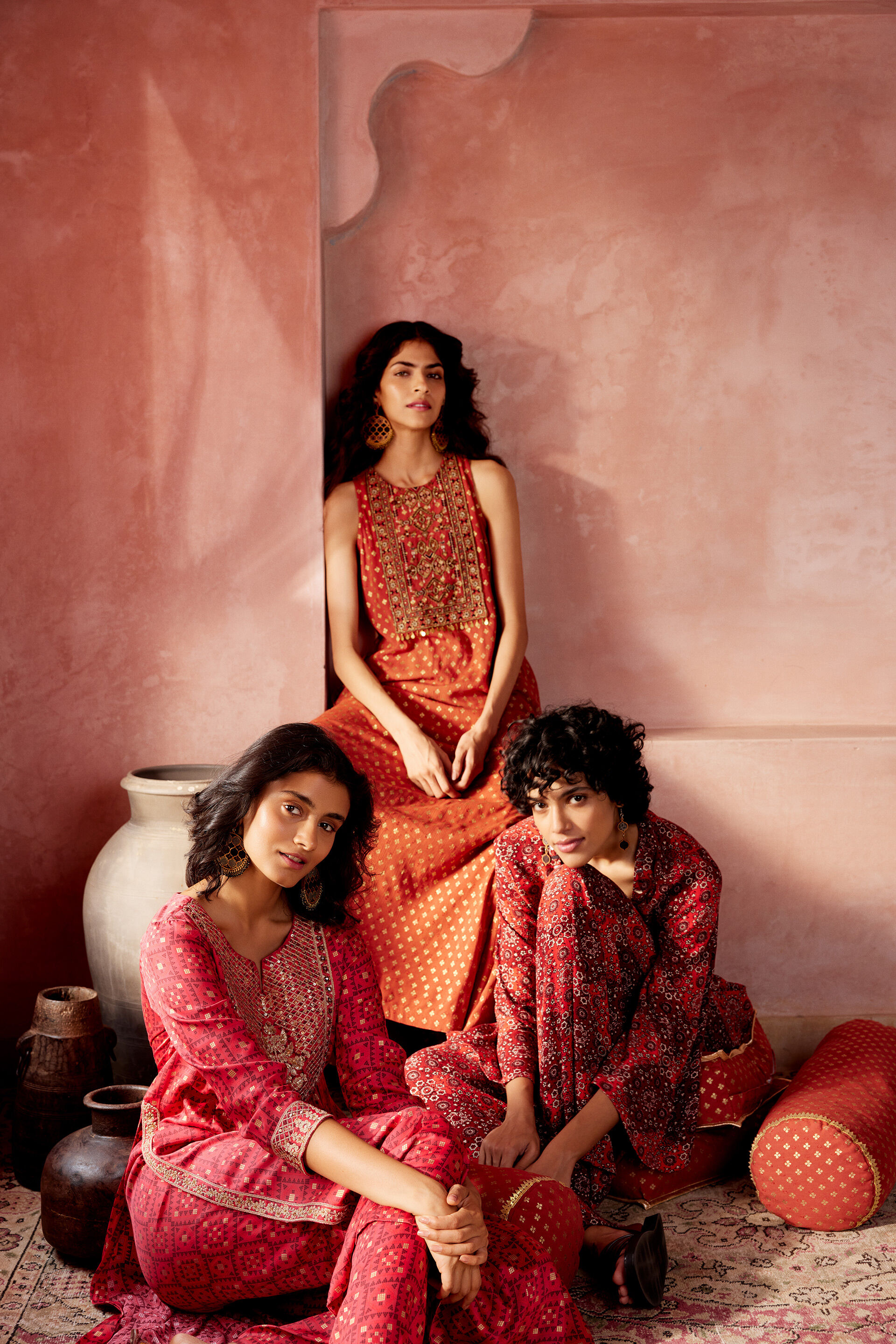 Rust Viscose Crop Top & Pant Set, Rust, image 6